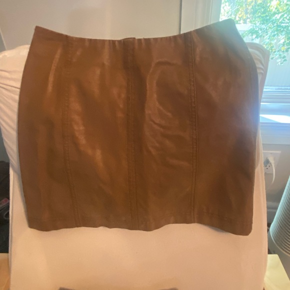 Free People Faux Leather Skirt - Picture 9 of 14